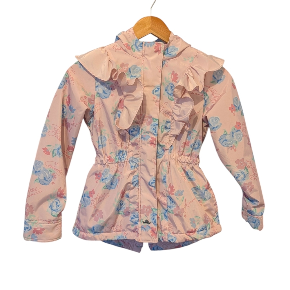 Disney Princess Ruffle Hooded Jacket Size 7/8